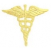 CADEUSES PIN GOLD MEDICAL CADEUSES CAST LARGE PIN