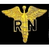 REGISTERED NURSE PIN RN CADEUSES PIN GOLD