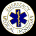 EMT ROUND LOGO W EMERGENCY MED TECH PIN