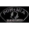 POW MIA BLACK SILVER TAB PIN