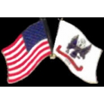 US ARMY USA FLAG COMBO WHITE VERSION PIN