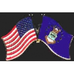 US AIR FORCE AND USA FLAG COMBO PIN
