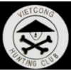 VIETNAM VIET CONG HUNTING CLUB ROUND WHITE PIN