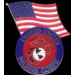 USMC MARINE CORPS LOGO WITH USA FLAG COMBO PIN