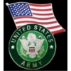 US ARMY LOGO WITH USA FLAG COMBO PIN
