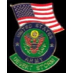 US ARMY OPERATION DESERT STORM WITH FLAG PIN