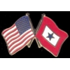 BLUE STAR SERVICE FAMILY USA COMBO FLAG PIN
