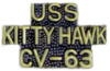 USN NAVY USS KITTY HAWK PIN CV-63 HAT PIN OR LAPEL PIN