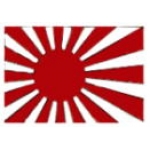 JAPAN MILITARY FLAG RISING SUN FLAG PIN