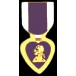 U S MILITARY PURPLE HEART MINI MEDAL PIN