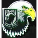 POW MIA EAGLE HEAD LOGO PIN