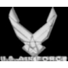US AIR FORCE PIN AIR FORCE USAF PIN LOGO W SCRIPT SILVER PIN