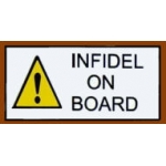 INFIDEL ON BOARD PIN