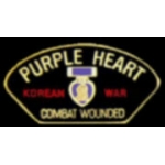 KOREAN WAR PURPLE HEART COMBAT WOUNDED PIN