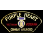 VIETNAM WAR PURPLE HEART COMBAT WOUNDED PIN