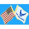 US AIR FORCE PIN COMB USA FLAG USAF PIN