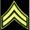 US ARMY CORPORAL E-4 CHEVRONS PIN