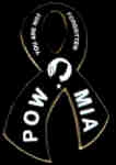 POW MIA BLACK RIBBON PIN