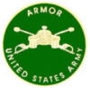US ARMY ARMOR ROUND LOGO PIN