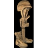 LEST WE FORGET THE FALLEN HELMET AND RIFLE PIN
