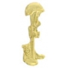 LEAST WE FORGET THE FALLEN  MINI GOLD MEMORIAL PIN