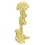 LEAST WE FORGET THE FALLEN  MINI GOLD MEMORIAL PIN