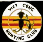 VIETNAM VIET CONG HUNTING CLUB ROUND PIN