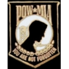 POW MIA SHIELD BLACK 1 INCH PIN
