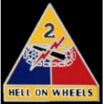 US ARMY 2ND ARMORED DIVISION LOGO PIN