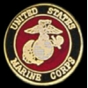 USMC MARINE CORPS LOGO ROUND SM 3/4 INCH PIN