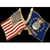 US AIR FORCE AND USA FLAG PIN