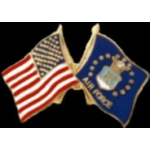 US AIR FORCE AND USA FLAG PIN