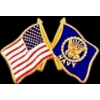 USN NAVY AND USA FLAG PIN