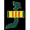 VIETNAM VETERAN COUNTRY WITH SERVICE RIBBON PIN