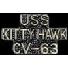 USN NAVY USS KITTY HAWK CV-63 SCRIPT PIN