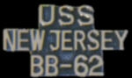 USN NAVY USS NEW JERSEY BB-62 SCRIPT PIN