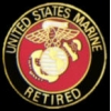 USMC MARINE CORPS RETIRED RD PIN