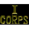 UNITED STATES ARMY I CORPS PIN US ARMY 1ST CORPS SCRIPT PIN