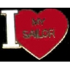 USN NAVY I LOVE MY SAILOR PIN