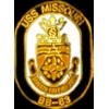 USN NAVY USS MISSOURI LOGO BB63 PIN