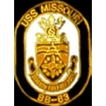 USN NAVY USS MISSOURI LOGO BB63 PIN