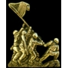 USMC MARINE CORPS IWO JIMA FLAG RISING GOLD