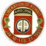 US ARMY 82ND AIRBORNE DESERT STORM LIBERATION OF KUWAIT GULF WAR PIN