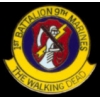 USMC MARINE CORPS 1st BATTALION 9th MARINES THE WALKING DEAD PIN