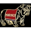 USMC MARINE CORPS BULLDOG BLACK PIN