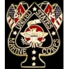 USMC MARINE CORPS FLAGS BLACK ACE PIN
