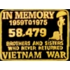 VIETNAM WAR IN MEMORY OF BROTHERS AND SISTERS PIN