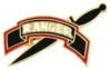 US ARMY RANGERS KNIFE BANNER RANGER PIN