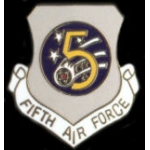 US AIR FORCE 5TH AIR FORCE NEW LOGO PIN