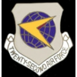 US AIR FORCE 22ND AIR FORCE LOGO PIN